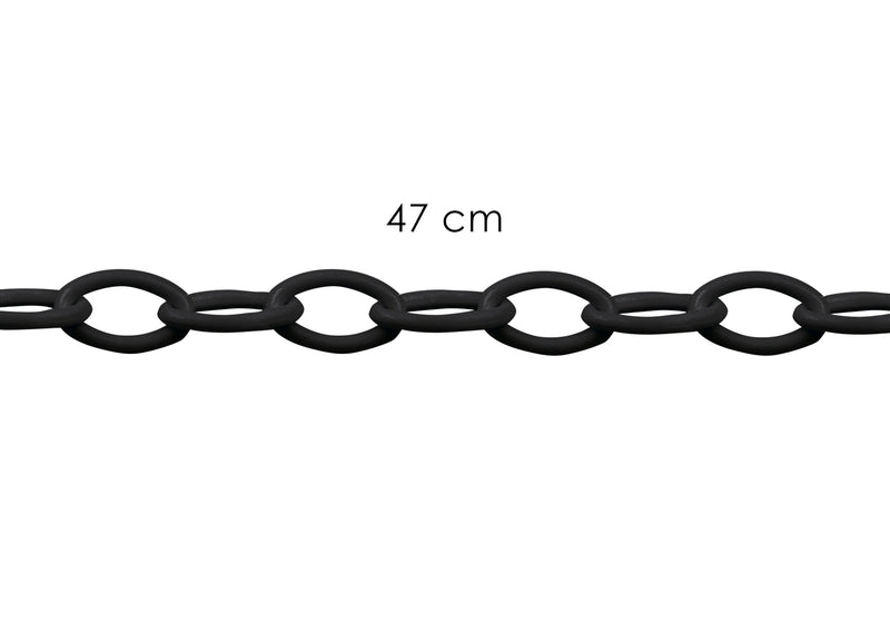 Cadena de acrílico color negro eslabón de 9x13mm