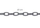 Cadena de acrílico color gris eslabón de 9x13mm