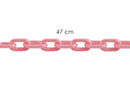 Cadena de Acrílico color rosa pastel eslabón de 8x14mm