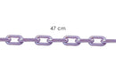 Cadena de Acrílico Efecto AB Color Lila Eslabón de 8x14mm
