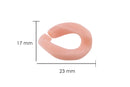 Eslabón de acrílico de 17*23mm color durazno