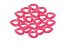 Eslabón de acrílico de 17*23mm color rosa neón