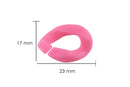 Eslabón de acrílico de 17*23mm color rosa