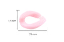 Eslabón de acrílico de 17*23mm color rosa pastel