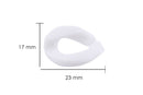 Eslabón de acrílico de 17*23mm color blanco