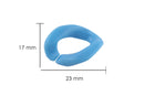 Eslabón de acrílico de 17*23mm color celeste