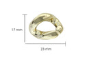Eslabón de acrílico de 17*23mm dorado