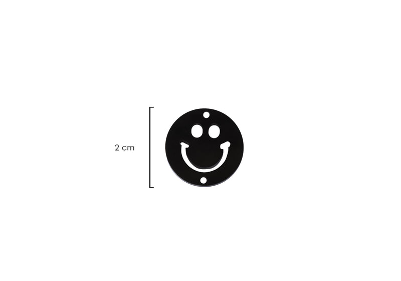 Separador Acrílico Negro Emoji Cara Feliz