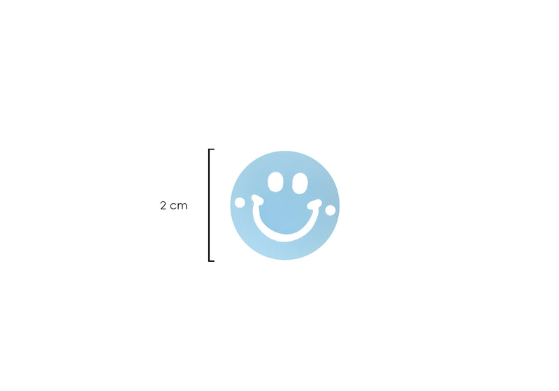 Separador Acrílico Celeste Emoji Cara Feliz