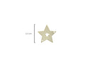 Separador Acrílico Color Dorado Efecto Espejo Estrella