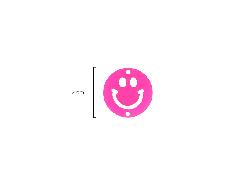 Separador Acrilico Fucsia Emoji Cara Feliz