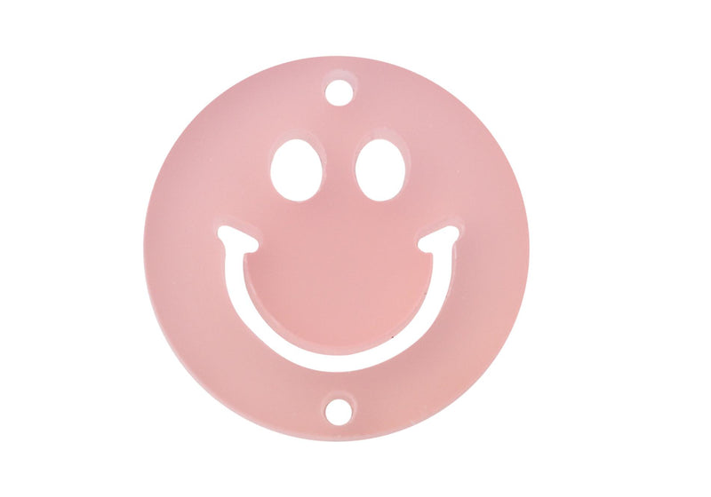 Separador Acrilico Rosa Pastel Emoji Cara Feliz