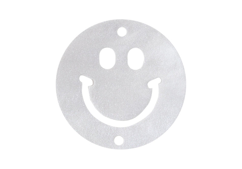 Separador Acrílico Blanco Glitter Emoji Cara Feliz