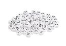 Cuenta Luneta C Círculo Blanco Letra Negro LETRA C 7 mm