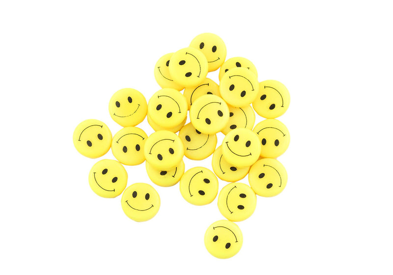 Cuenta Acrílico Caritas Felices Amarillo/Negro Emoji