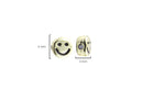 Cuenta Acrílico Luneta Carita Feliz Emoji Dorado / Negro