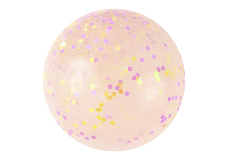 Squeeze Ball Slime Glitter AB Naranja Pastel 10 cm