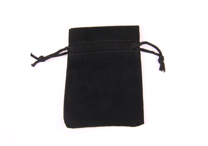 Bolsa de terciopelo de 64 x 95 mm color negro