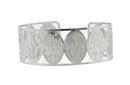 Brazalete Acero Inoxidable Plateado Medalla Milagrosa