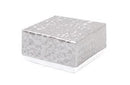 Caja para accesorios de 3 x 3 cm plateada