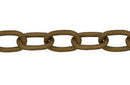Cadena Aluminio Eslabon Sencillo Oro Viejo 12x20 mm