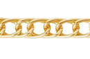 Cadena Aluminio Entrelazada Dorado 11x17 mm