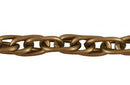 Cadena Aluminio Oro Viejo Entrelazada Recto 9x14 mm