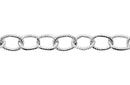 Cadena Aluminio Plateado Eslabon Ovalo Torcido 11x14 mm