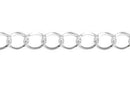 Cadena Fierro Ovalo Torcido Plateada 12x17 mm