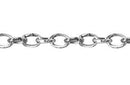 Cadena Fierro Ovalo Plano Plata Vieja 5x7 mm