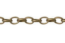 Cadena Fierro Ovalo Plano Oro Viejo 5x7 mm