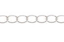 Cadena Fierro Ovalo Torcido Plateada 16x21 mm
