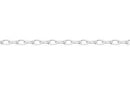 Cadena Fierro Eslabon Bano Plateado Entrelazado Redondo 2x4 mm