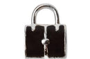 Charm Saga Plateado Bolsa Negra 17x13 mm