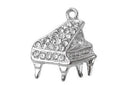 Charm Saga Plateado Piano con Cristales 19x21 mm