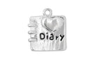 Charm Saga Plateado Diary 16x21 mm