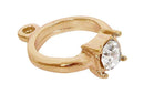 Dije Saga Dorado Rose Anillo con Cristal 12 mm