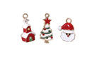 Dijes Saga Set Dorado Navidad Casita Pino Santa Claus