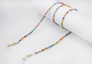 Cadena Correa Sujetador para Cubrebocas y Lentes Cuentas Multicolor