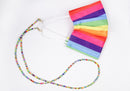 Cadena Correa Sujetador para Cubrebocas y Lentes Cuentas Multicolor