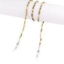 Cadena Correa Sujetador Lentes Cubrebocas Cuentas Café