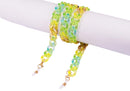 Cadena Correa Sujetador Lentes Cubrebocas Eslabones Aqua/Verde/Dorado