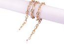 Cadena Correa Sujetador Lentes Cubrebocas Eslabones Beige