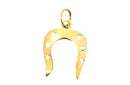 Dije de Laton Herradura con Argolla Chapa de Oro 14K 13 x 18 mm