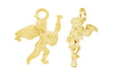 Dije Querubin con Bandolina sin Argolla Chapa de Oro 14K 12 x 14 mm