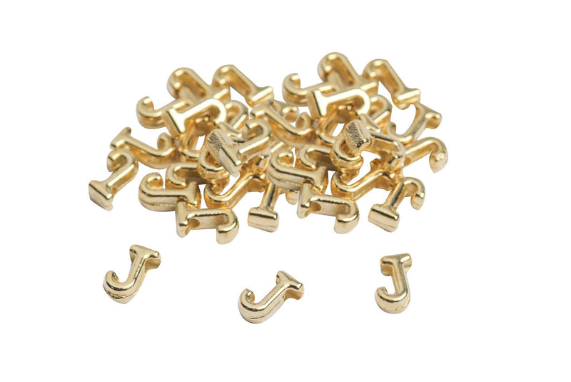 Conectores Separador Chapa de Oro Letra J Dorado 6x5 mm