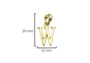 Dije Chapa de Oro Letra W