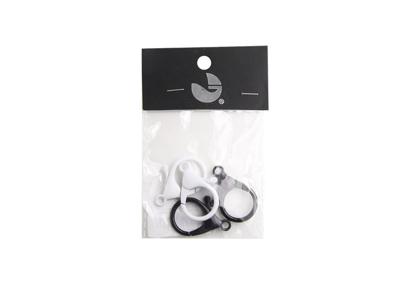 Broche Perico Pewter Set Blanco/Negro 35 mm