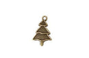 Dije Pewter Arbol de Navidad Sencillo 14 x 22 mm Oro Viejo
