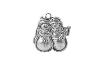 Dije Pewter Navidad Monos de Nieve 15 x 20 mm Plata